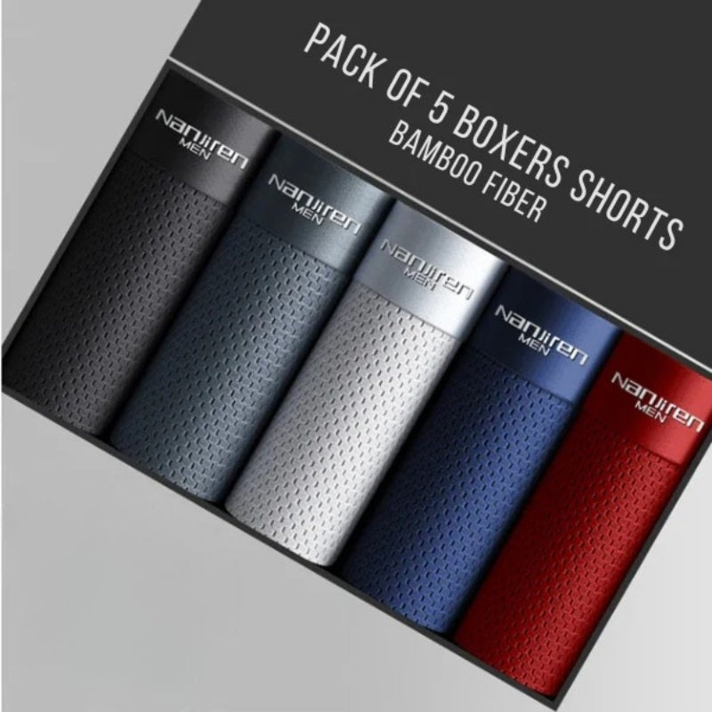 (5-Pack) Bɑmboo Fiber Boxer Briefs